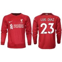 Fotbalové Dres Liverpool Luis Diaz #23 Domácí 2022-23 Dlouhý Rukáv
